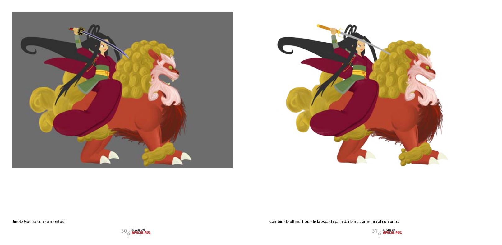 Doble página, diseño final para guerra