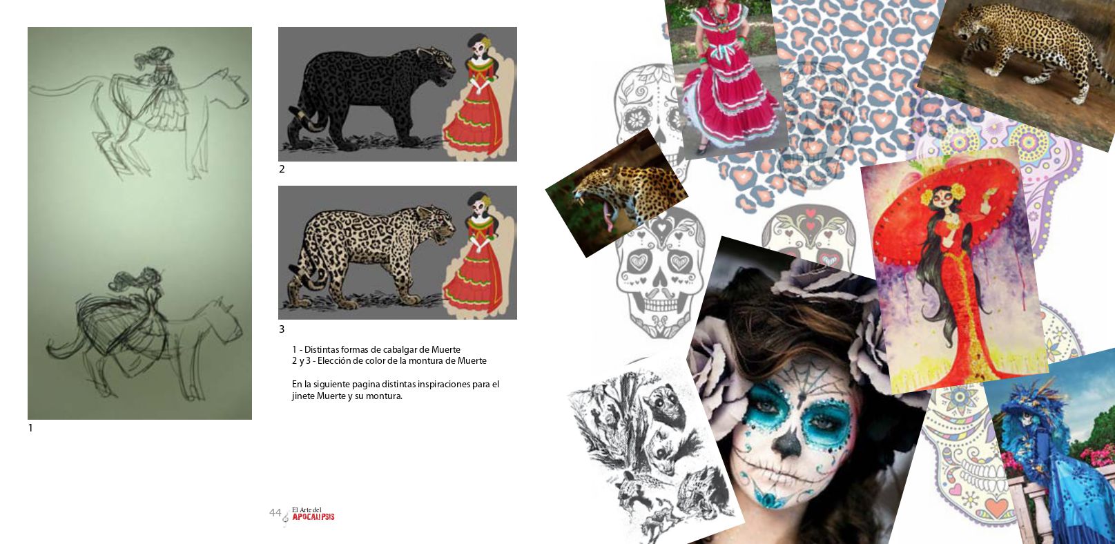 Doble página, búsqueda de inspiración para muerte