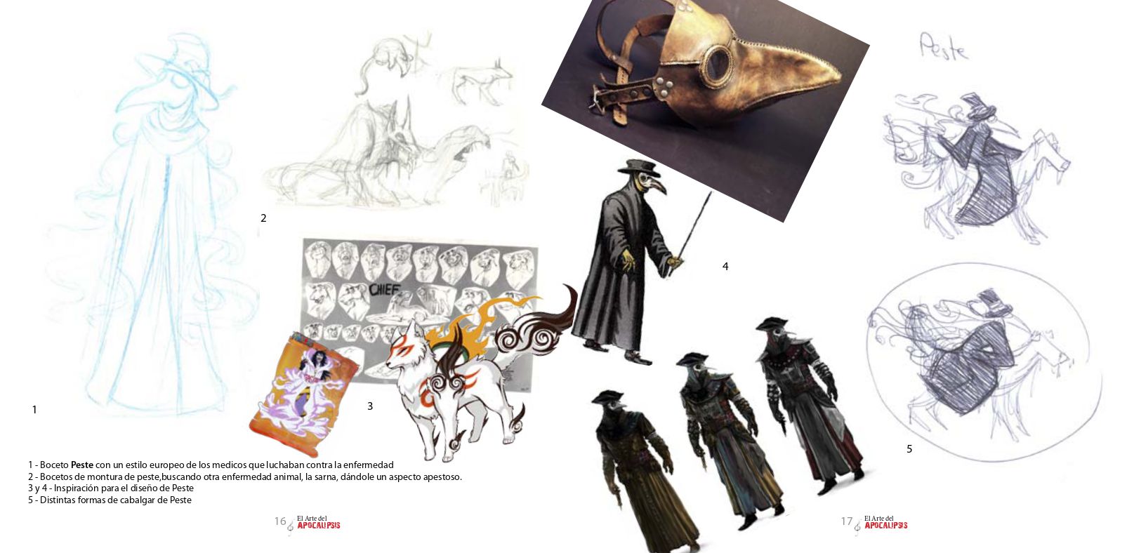 Doble página, búsqueda de inspiración para peste